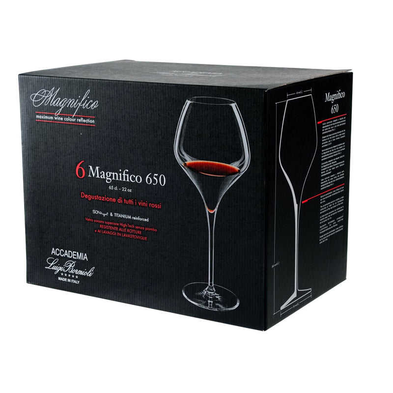 65 Cl Bormioli Luigi Magnifico Calice Degustazione In Vetro Set 6 Pezzi