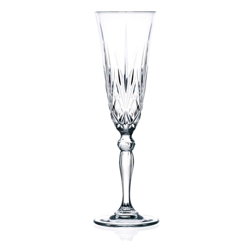 16 Cl Rcr Melodia Calice Flute In Vetro Set 6 Pezzi