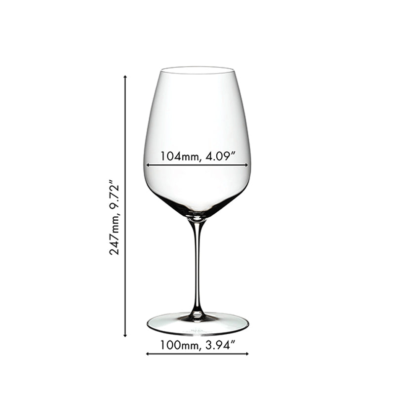 82 9 Cl Riedel Veloce Calice Vino Rosso Cabernet Merlot In Vetro Set 2 Pezzi