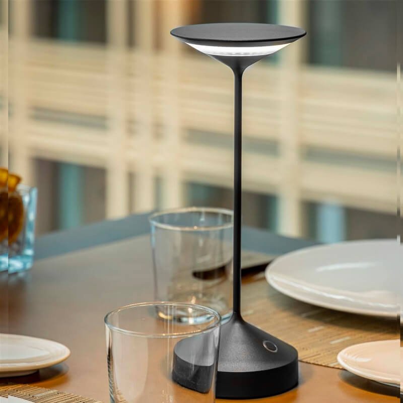 28 Cm Abert Tempo Lampada Da Tavolo In Alluminio