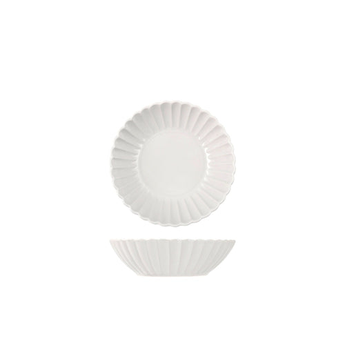 18 cm - H&H Lotus Piatto Fondo In Stoneware - Set 6 Pz