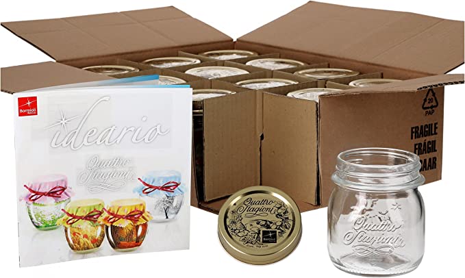 25 Cl Bormioli Rocco Quattro Stagioni Vasetto Con Ricettario Set 12 Pz