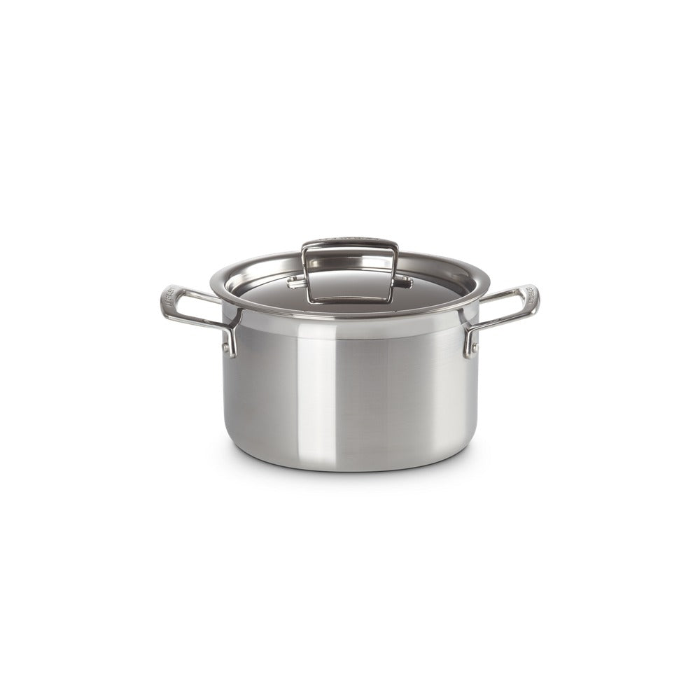 Le Creuset Acciaio Inox Casseruola Alta Con Coperchio In Acciaio Inox