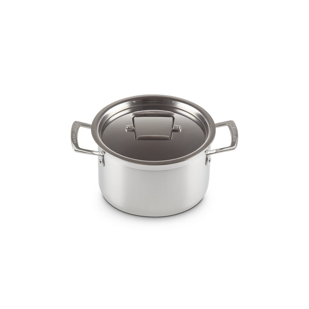 Le Creuset Acciaio Inox Casseruola Alta Con Coperchio In Acciaio Inox