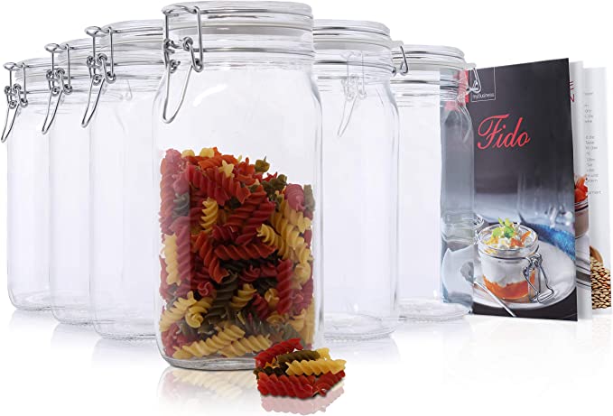 150 Cl Bormioli Rocco Fido Vasetto Ermetico Cilindrico In Vetro Con Ricettario Fido