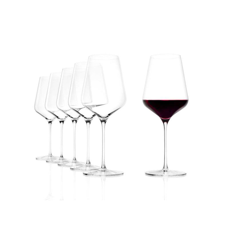 67 5 Cl Stolzle Lausitz Starlight Calice Vino Rosso Bordeaux In Vetro Set 6 Pezzi
