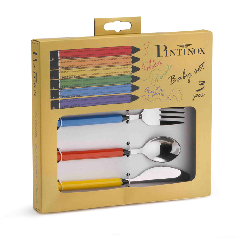 Pintinox Matite Posate Per Bambini In Acciaio Inox Set 3 Pz