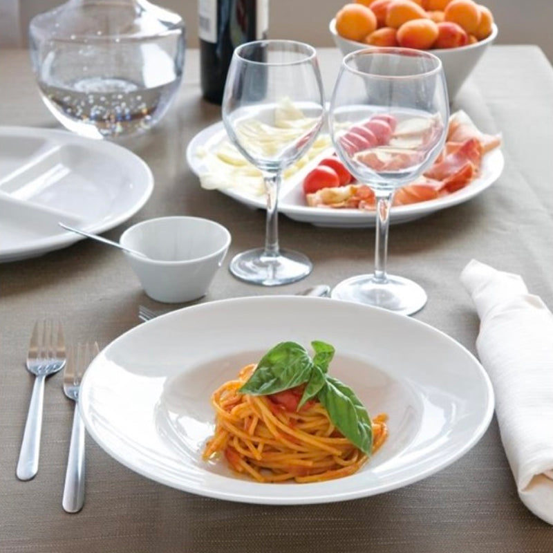 24 Cm Saturnia Napoli Piatto Pasta In Porcellana Set 6 Pz