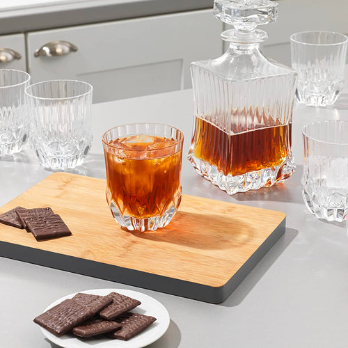 Rcr Adagio Set Whisky In Vetro Cristallino Set 7 Pezzi