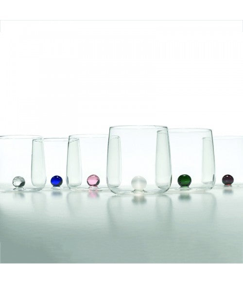 44 Cl Zafferano Bilia Bicchiere Acqua Bilia Colorata In Vetro Borosilicato Set 6 Pezzi