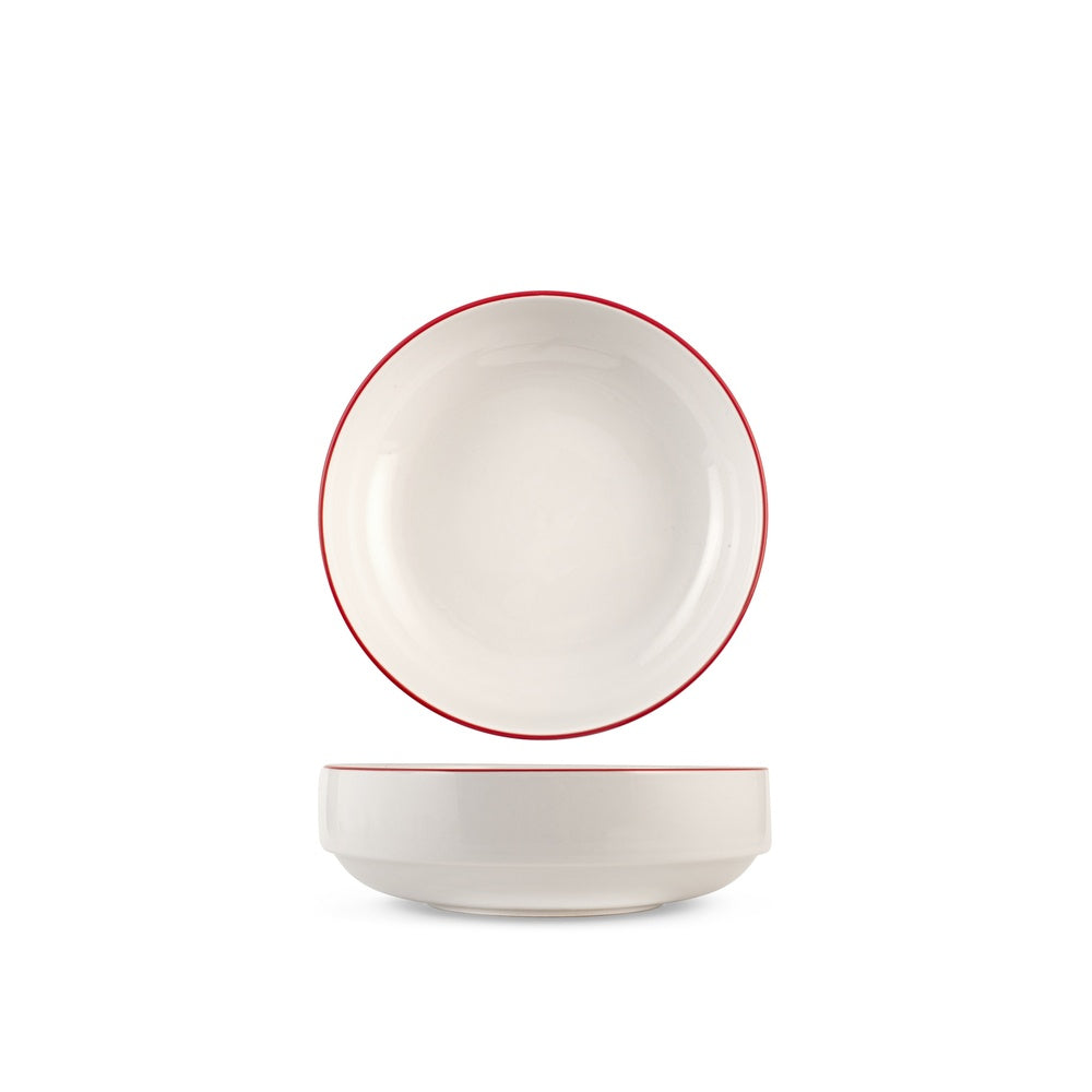 H&H Essence Red Servizio Piatti In Porcellana - Set 18 Pz