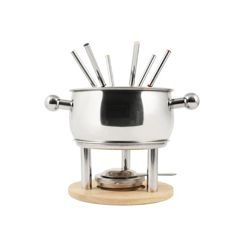 H&H Set Fonduta In Acciaio Inox 18/10 Set 11 Pz