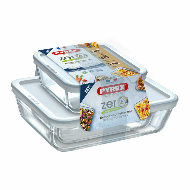 Pyrex Cook & Freeze Set Glasbehälter für Lebensmittel aus Borosilikat