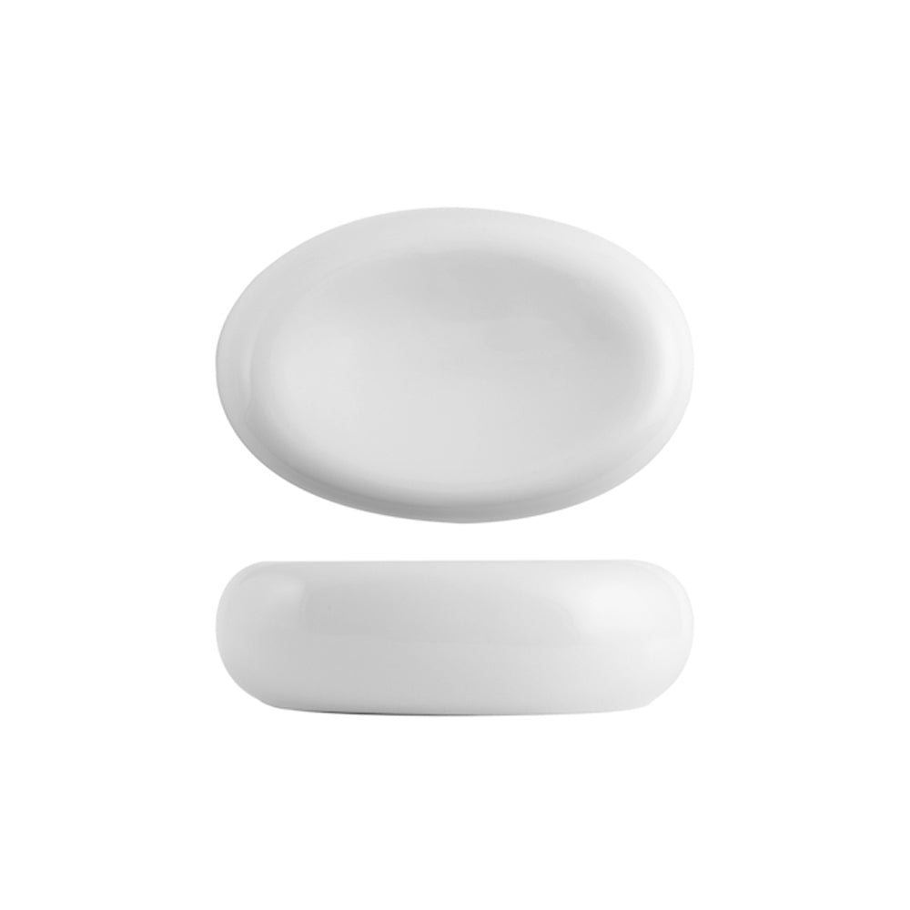 15x10 cm - H&H Cloud Piatto Presentazione Ovale In Porcellana Set 4 Pz