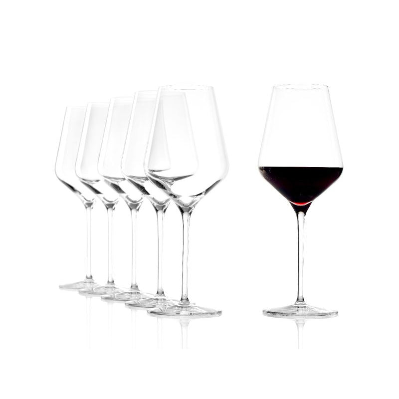 56 8 Cl Stolzle Lausitz Quatrophil Calice Vino Rosso In Vetro Set 6 Pezzi