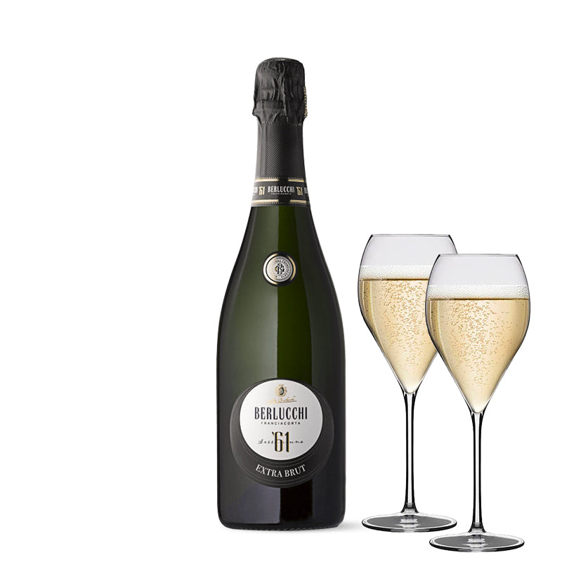 61 Extra Brut Franciacorta Docg Cantine Berlucchi Set 2 Calici Rastal Franciacorta 42 Cl