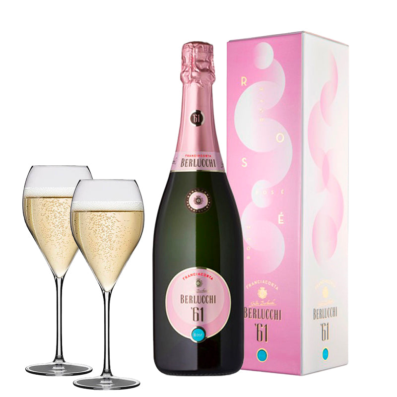 61 Rose Franciacorta Docg Cantine Berlucchi Set 2 Calici Rastal Franciacorta 42 Cl