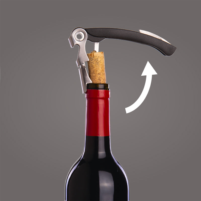 Vacu Vin Apri Bottiglie Cavatappi Doppia Leva In Acciaio Inox