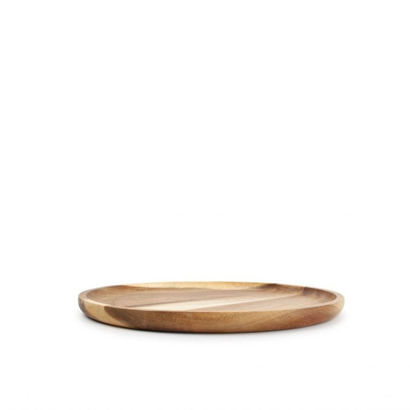 24 Cm Wood And Food Vassoio Rotondo In Legno