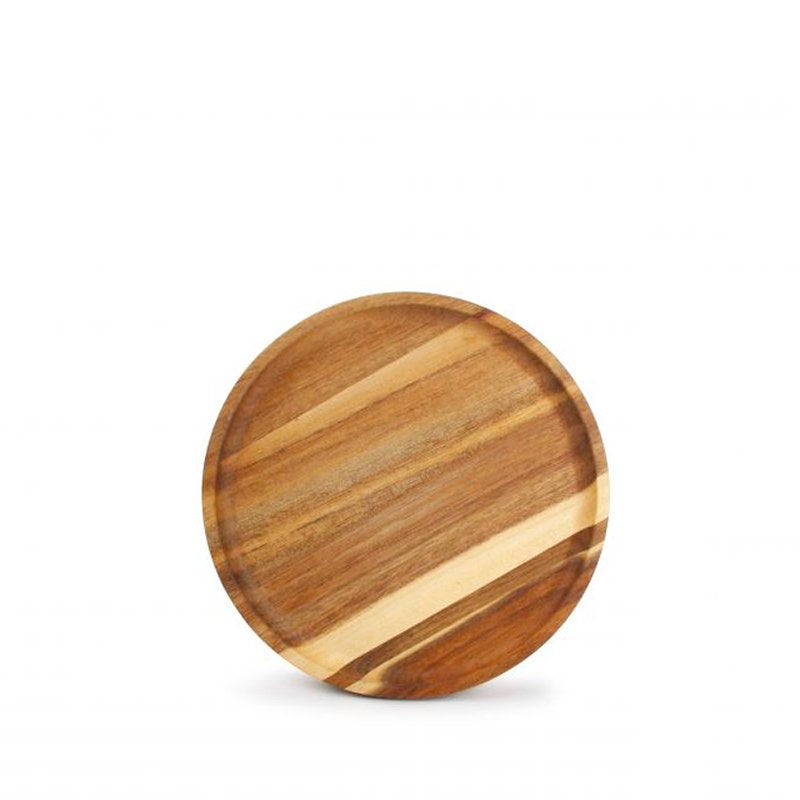 20 Cm Wood And Food Vassoio Rotondo In Legno