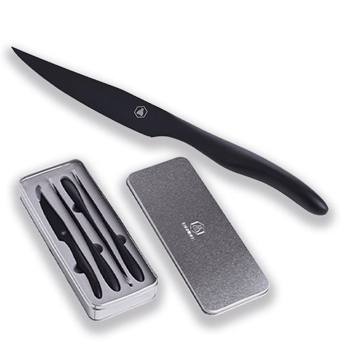 25 Cm Laguiole Coltello Bistecca In Acciaio Inox Set 4 Pz