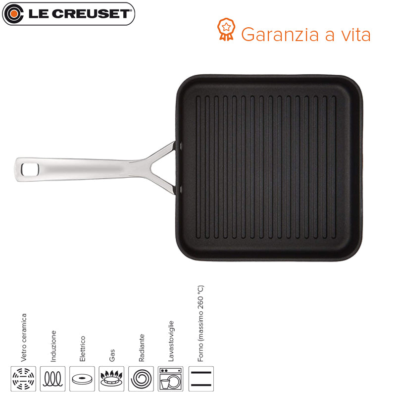 Le Creuset Les Forgees Bistecchiera Quadrata In Alluminio Antiaderente