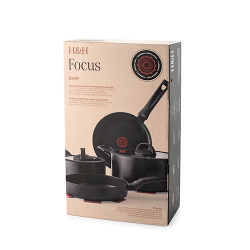 H&H Focus Batteria Pentole Set 8 Pz