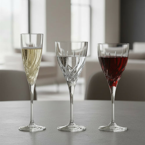 RCR Cristalleria Italiana Trix Ensemble De Calices en Verre - Ensemble 18 Pcs