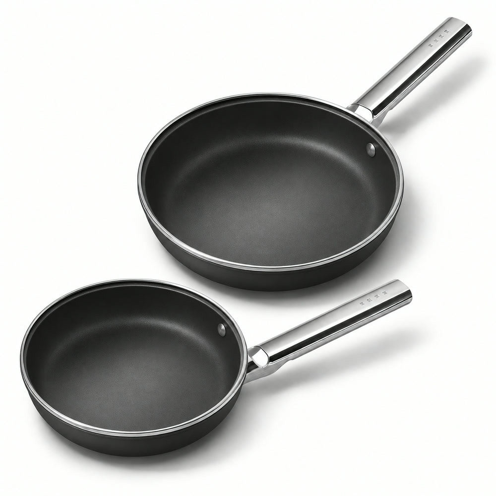 20-24 cm - Cookware Set Lage Koekenpannen van Aluminium met Keramische Coating - Set van 2