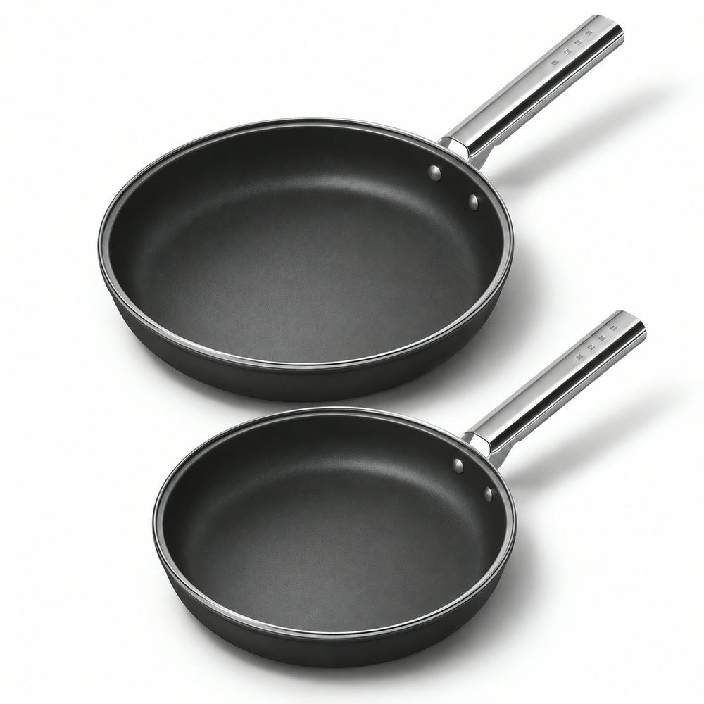 24-28 cm - Cookware Set Padelle Basse Rivestimento Ceramico In Alluminio - Set 2 Pz