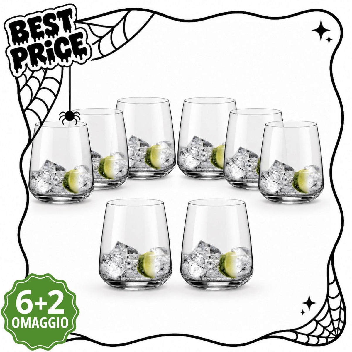Bormioli Rocco Nexo Water Glasses 36 cl - Buy 6, Get 2 Free