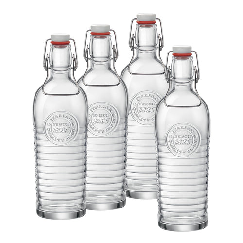 1.2 Liters - Officina 1825 Glass Bottle - Set 4 Pieces