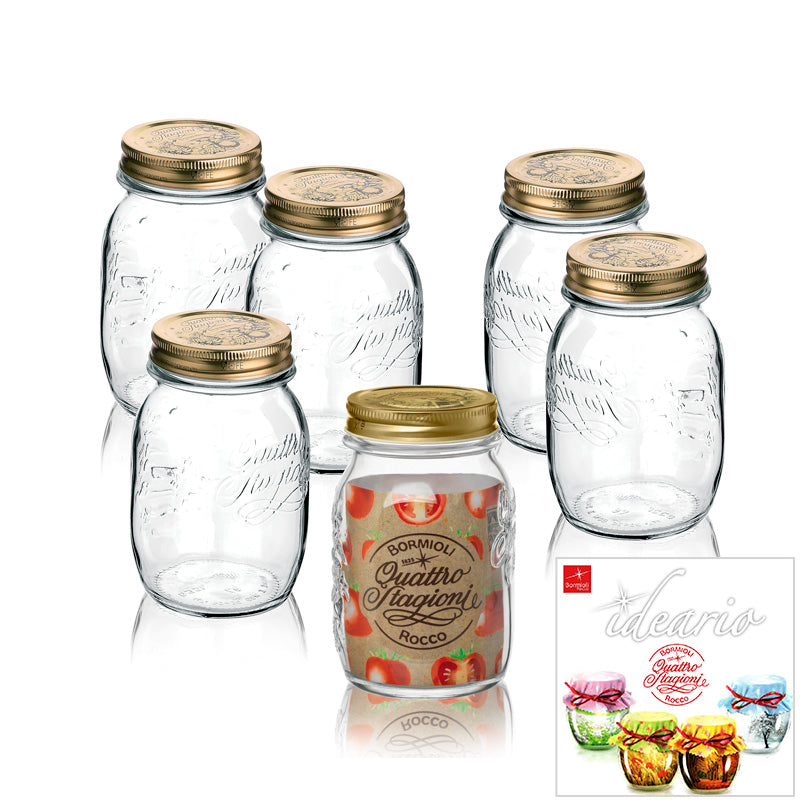 50 cl - Quattro Stagioni Potje Met Receptenboek - Set 6 Stk