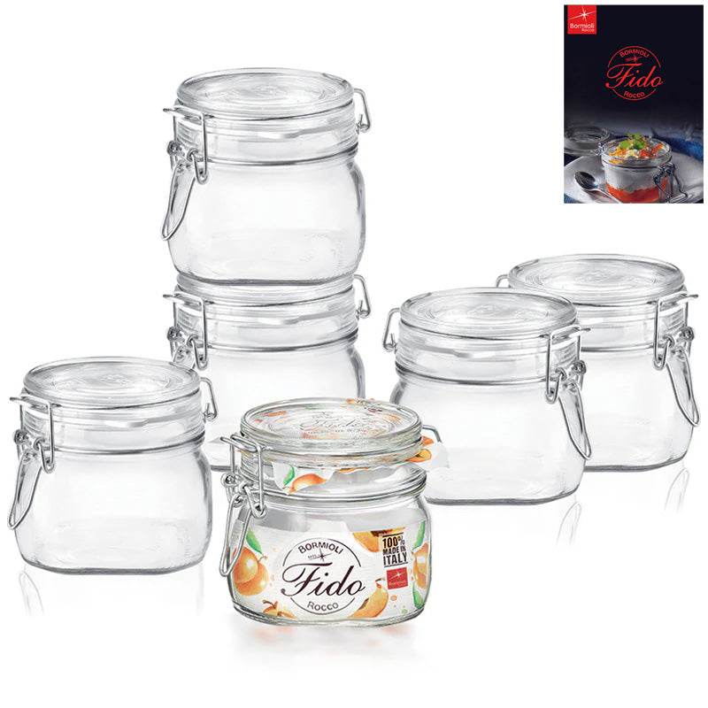 50 cl - Fido Airtight Glass Jar With Fido Recipe Book