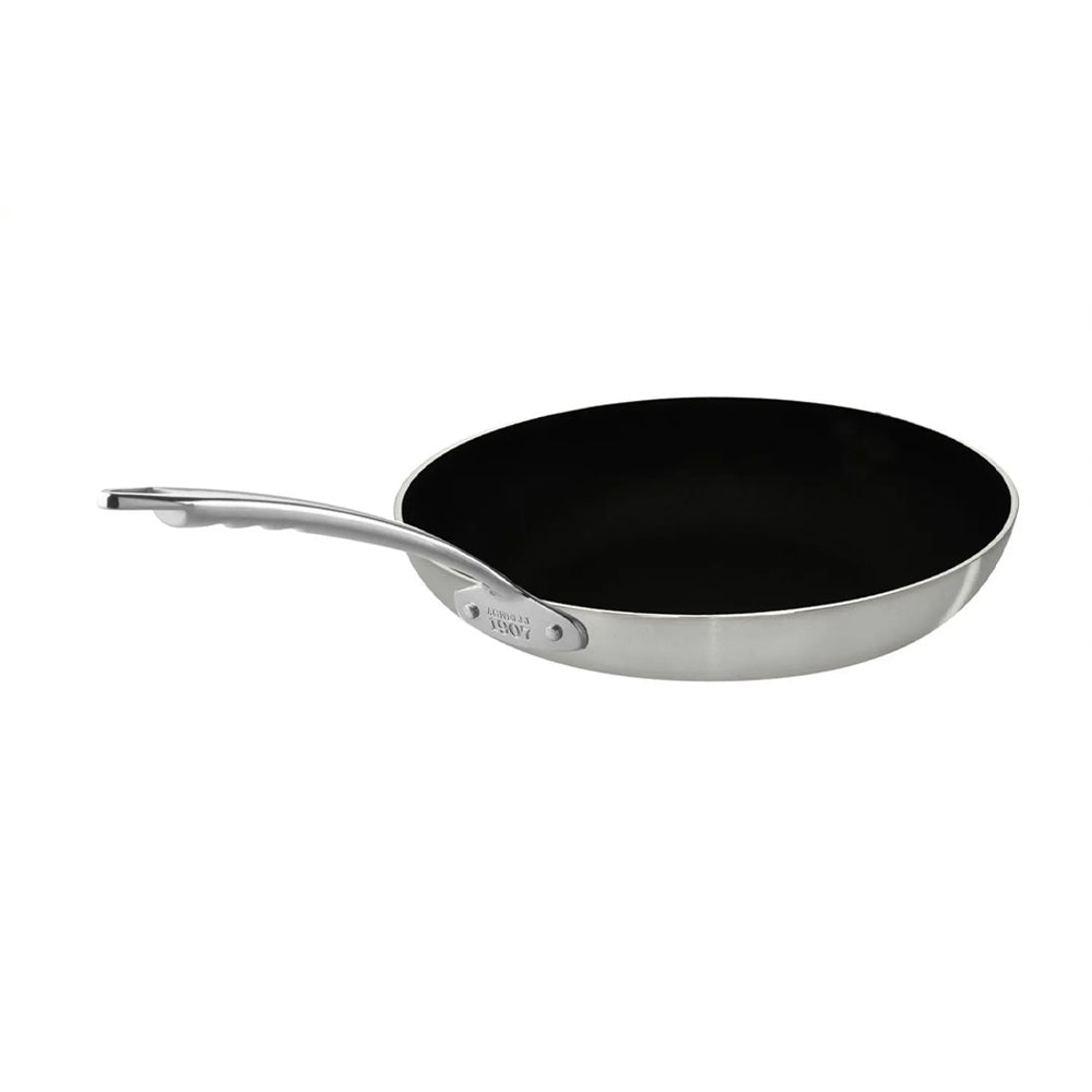 Agnelli Induction Chef 2-Ply Padella Bassa Svasata Antiaderente SharkSkin In Alluminio Con Manico Inox
