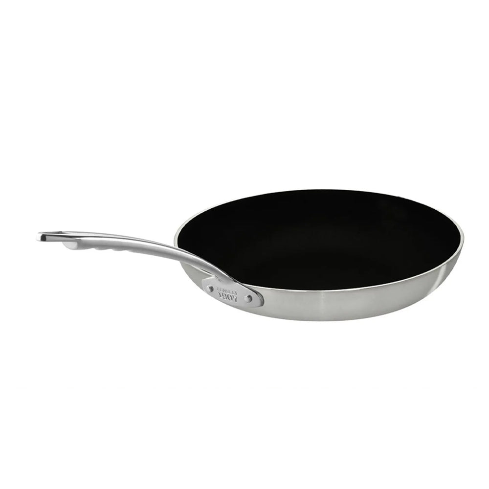 Agnelli Induction Chef 2-Ply Padella Bassa Svasata Antiaderente SharkSkin In Alluminio Con Manico Inox