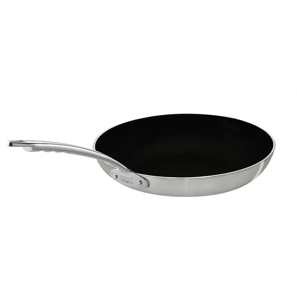 Agnelli Induction Chef 2-Ply Padella Bassa Svasata Antiaderente SharkSkin In Alluminio Con Manico Inox