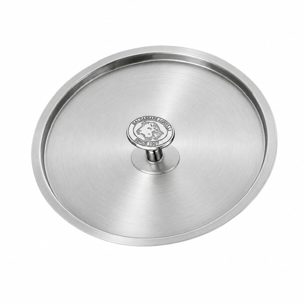 Alu-Inox 3-Ply Coperchio In Acciaio Inox con Pomolo