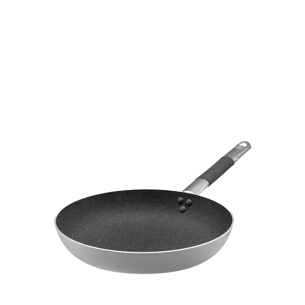 Agnelli SharkSkin Padella Bassa Svasata In Alluminio Antiaderente Con Manico In Acciaio Inox Cool