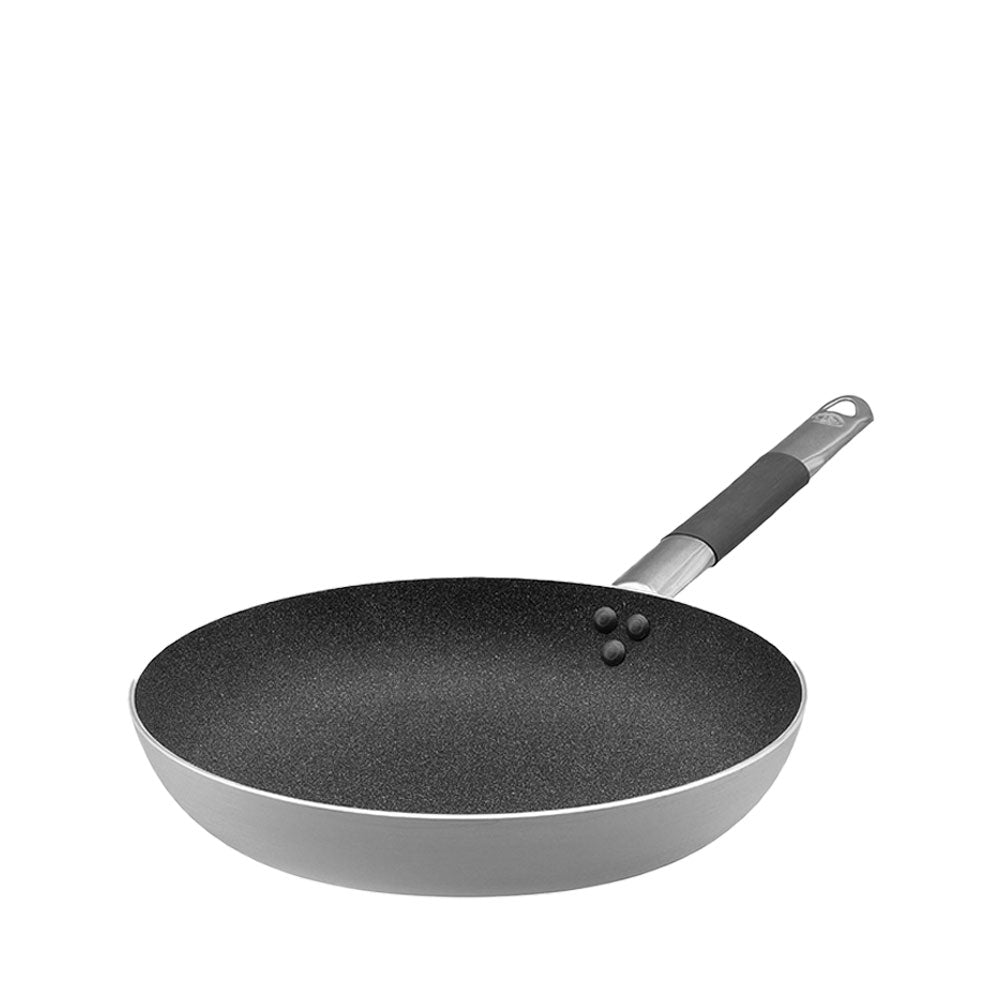 Agnelli SharkSkin Padella Bassa Svasata In Alluminio Antiaderente Con Manico In Acciaio Inox Cool
