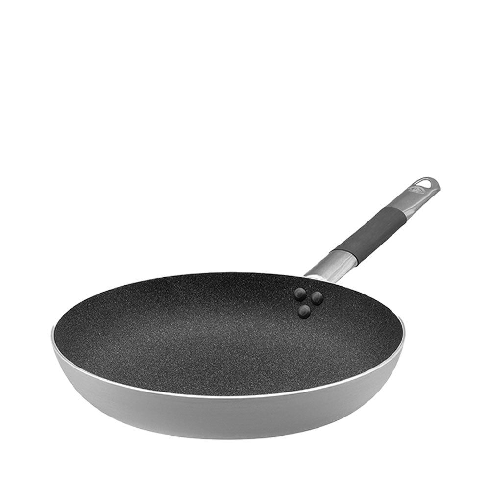 Agnelli SharkSkin Padella Bassa Svasata In Alluminio Antiaderente Con Manico In Acciaio Inox Cool