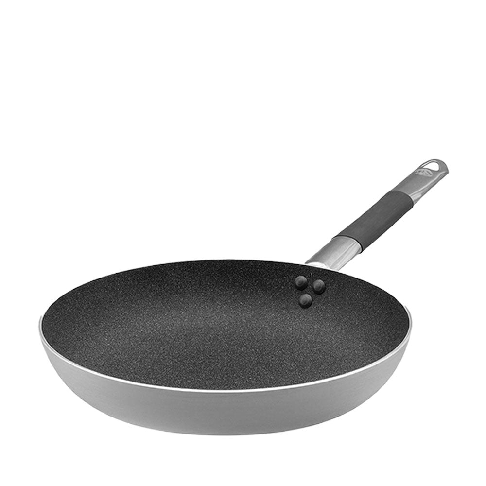 Agnelli SharkSkin Padella Bassa Svasata In Alluminio Antiaderente Con Manico In Acciaio Inox Cool
