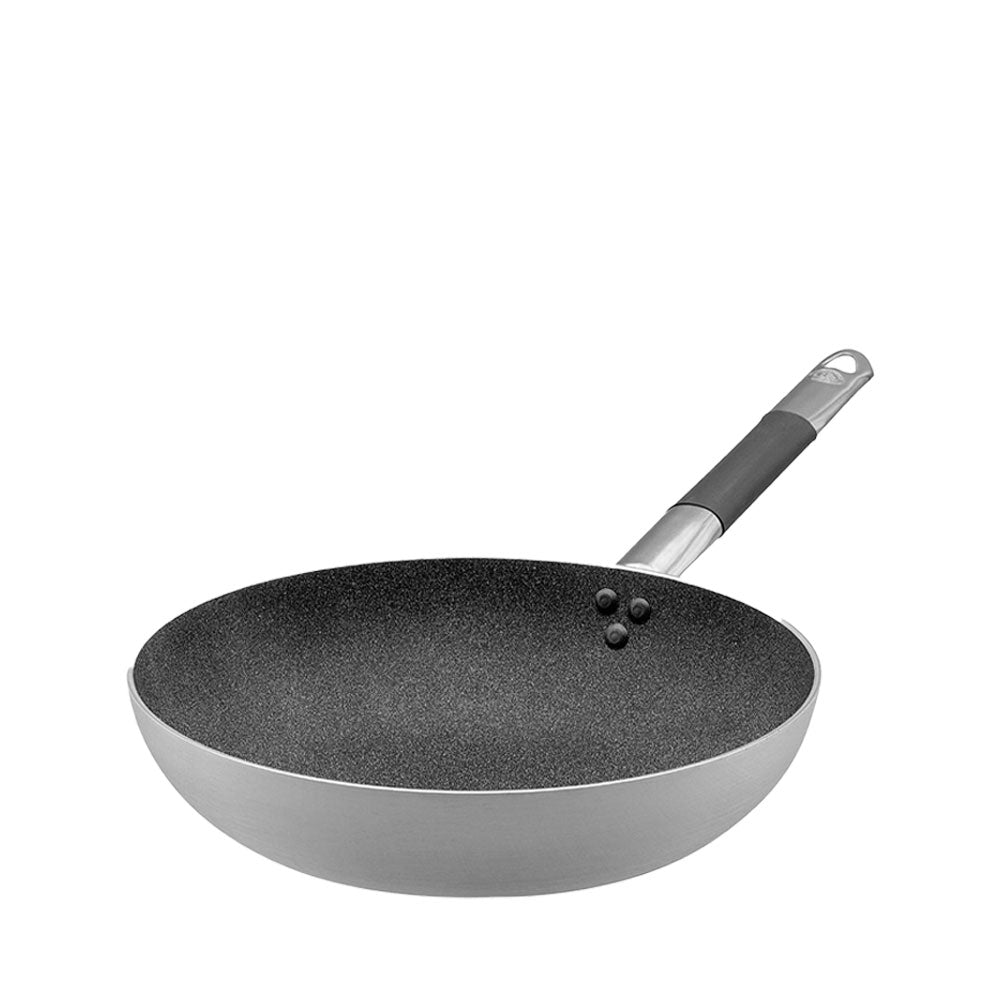 Agnelli SharkSkin Padella Alta Svasata In Alluminio Antiaderente Con Manico In Acciaio Inox Cool