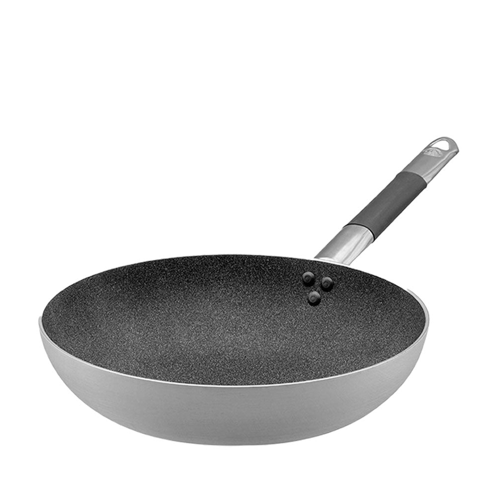 Agnelli SharkSkin Padella Alta Svasata In Alluminio Antiaderente Con Manico In Acciaio Inox Cool