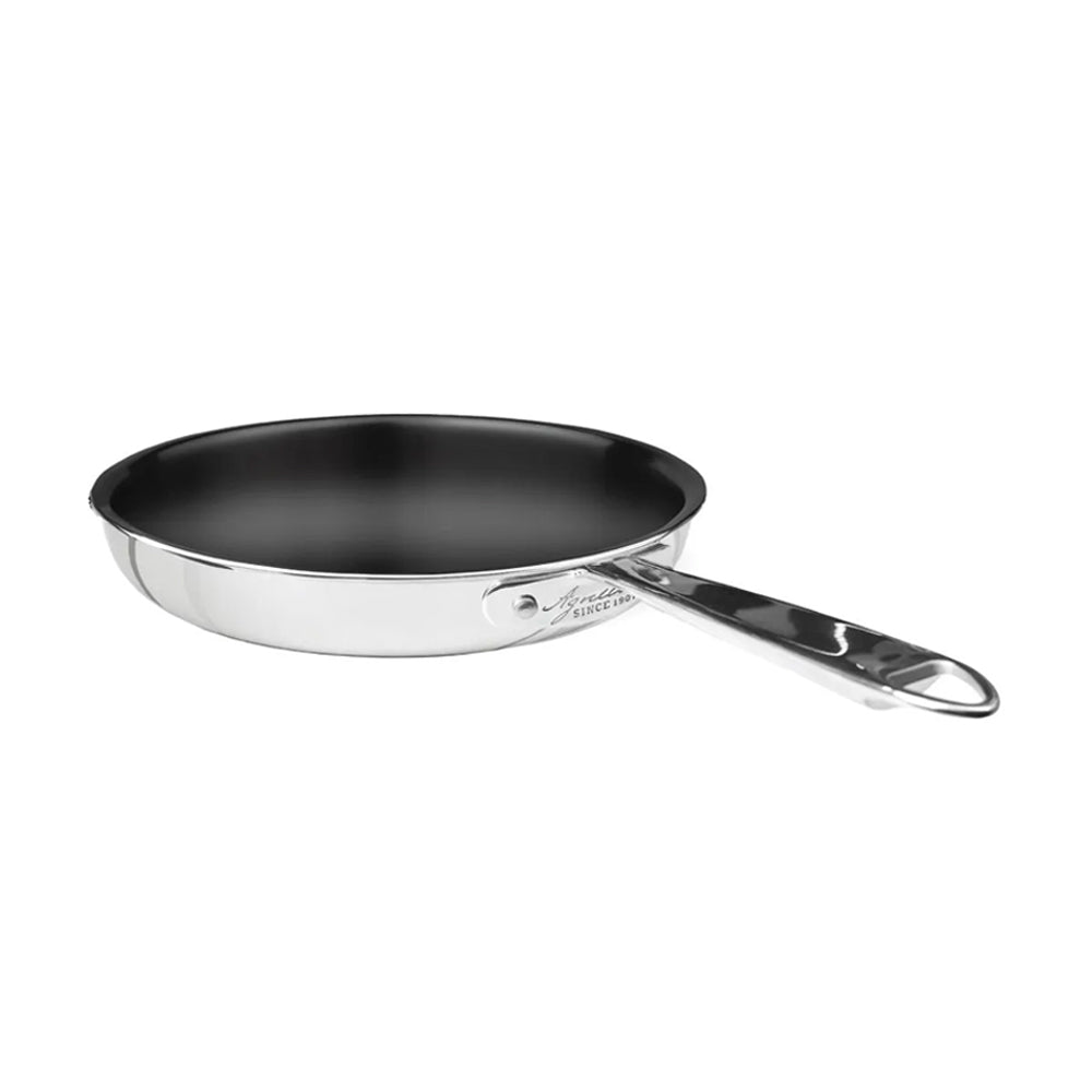 Agnelli Non-Stick Alu-Inox Padella Bassa Con Antiaderente Sharkskin In Alluminio Con Manico Inox