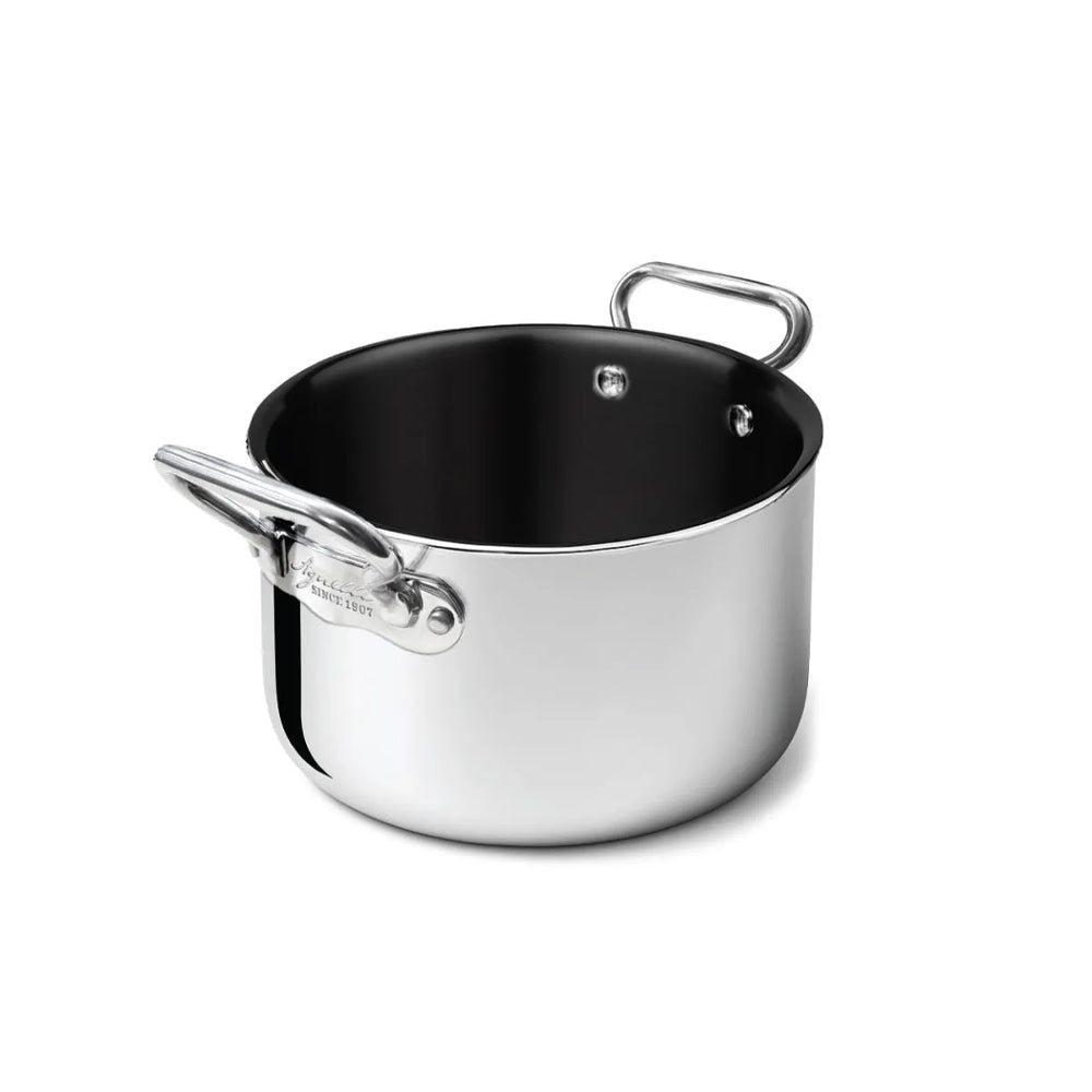 Agnelli Non-Stick Alu-Inox Casseruola Alta Antiaderente In Alluminio Con Manici Inox