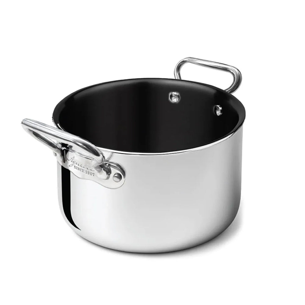 Agnelli Non-Stick Alu-Inox Casseruola Alta Antiaderente In Alluminio Con Manici Inox