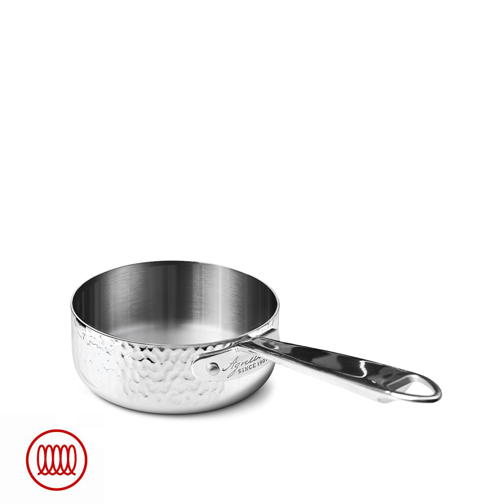 Alu-Inox 3-ply Casserole À Induction Basse Température Avec Poignée Tubulaire En Aluminium Et Inox