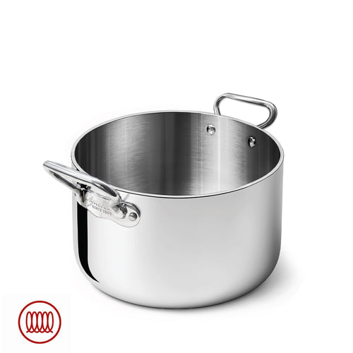 Agnelli Alu-Inox 5-Ply Casseruola Alta Con Manici 1907 In Alu-Inox