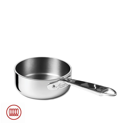 Agnelli Alu-Inox 5-Ply Casseruola Bassa Con Manico 1907 In Alu-Inox